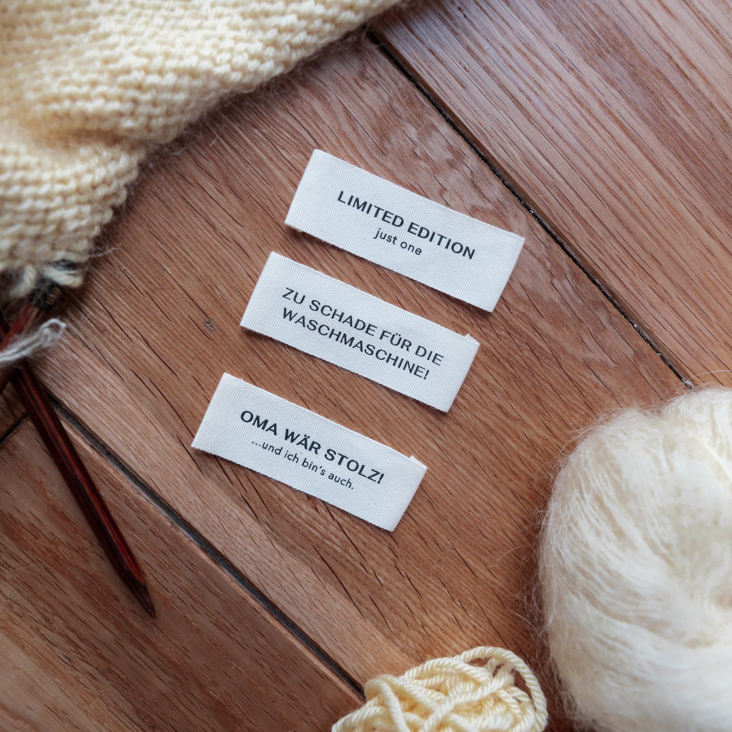 6er Set Textillabels - Funny Edition