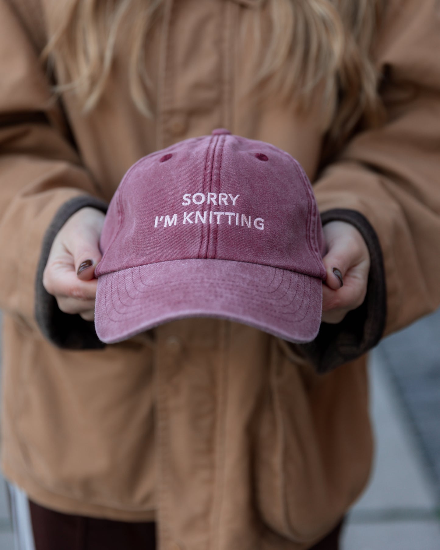 Cap "Sorry I'm Knitting"