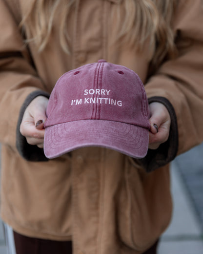 Cap "Sorry I'm Knitting"