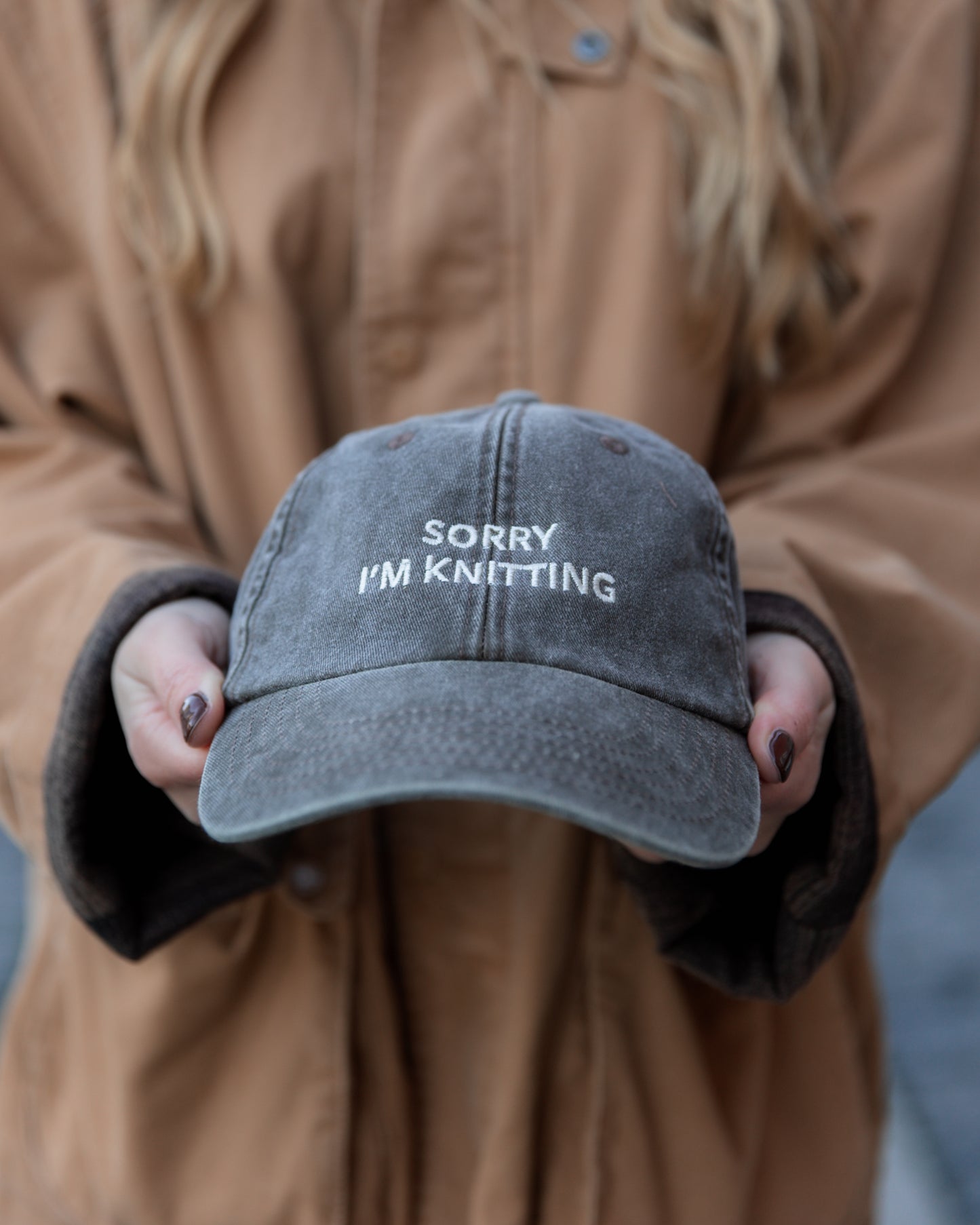 Cap "Sorry I'm Knitting"