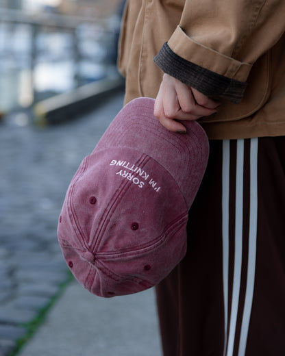 Cap "Sorry I'm Knitting"