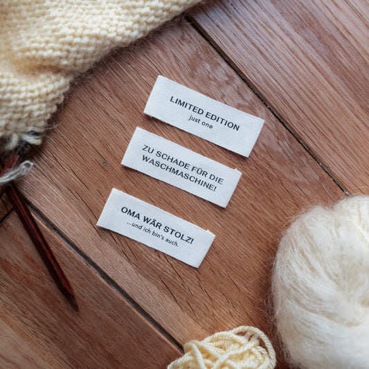 6er Set Textillabels - Funny Edition