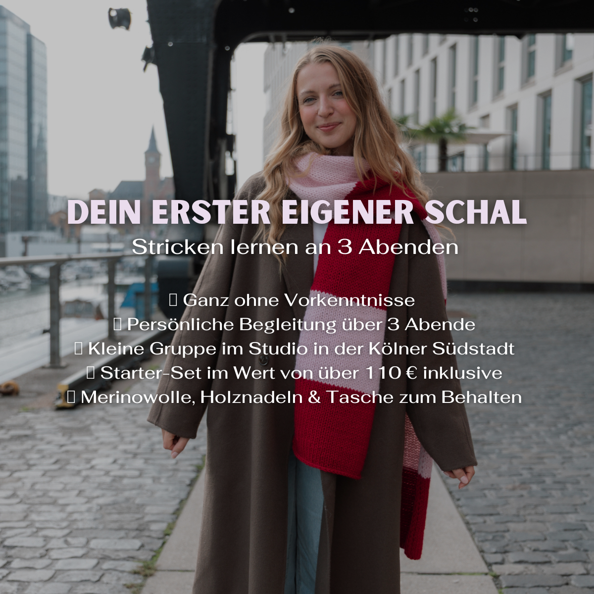 Intensivkurs Stricken lernen in Köln – Anfängerkurs an 3 Abenden