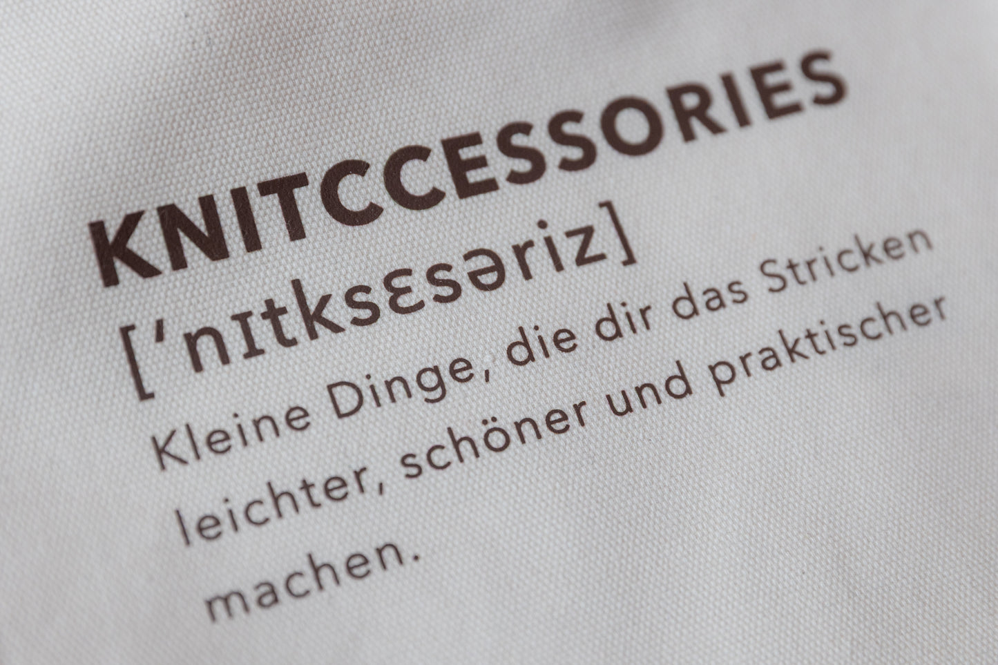 Kleine Tasche „Knitcessories“ – Aufbewahrung für Strickzubehör